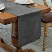 Luxurious Velvet Table Runner for Elegant Dining, Grey